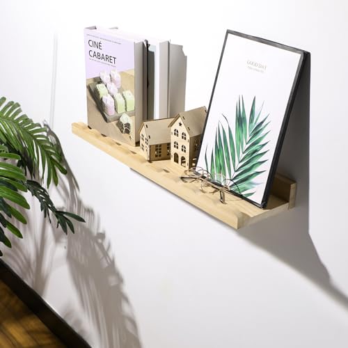 Suzile 2 Pcs Scalloped Shelves Wall Floating Shelves Set for Room, Bathroom, Bedroom, Cute Room Decor Aesthetic and Books, Toys, Photo Frames Storage(23",Natural) - color: Natural, size: 23"