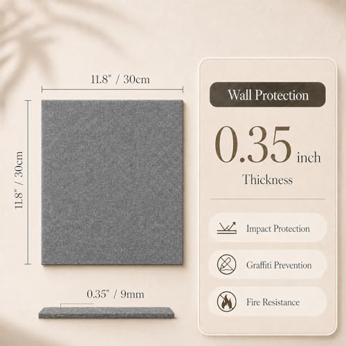 Large Cork Boards for Walls – 36" x 24" Self Adhesive Felt Wall Tiles, Ideal for Office Black Bulletin Board, Easy to Install Pin Board Photo Board - color: Deep Grey, size: 24" X 36"