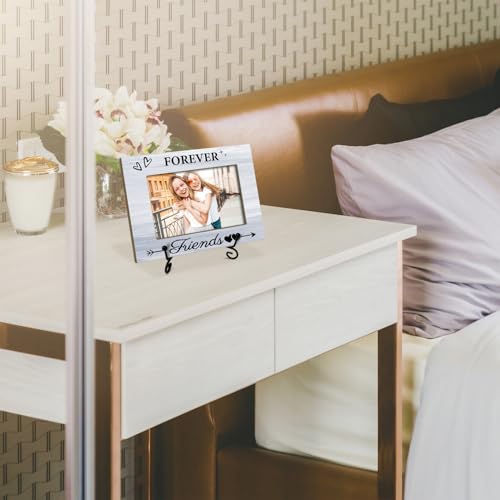 Forever Friends Picture Frame,Women Friend Bestie, 4 x 6 Picture Frame with Stand for Tabletop Display.(Light Purple) - color: Frame18