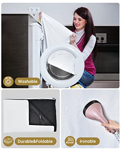 UTEBIT 5x6.5ft Photo Backdrop, Collapsible Backdrop White Black 2-in-1 Revisible Background Screen with 4 Spring Clamps for Photography Photoshoot Portraits Party Video Studio (Backdrop Only) - size: 5 * 6.5FT