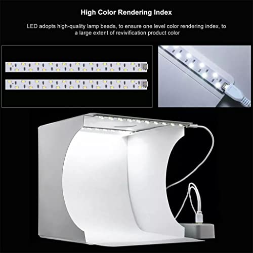 Mini Photo Studio Folding Lightbox Photography Softbox 2 Panel Led Light Soft Box Photo Background Kit Light Box for DSLR Camera
