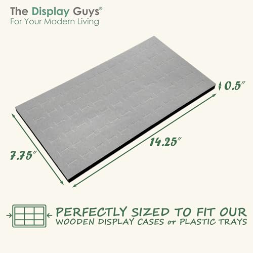 TheDisplayGuys For Your Modern Living 2-Pack 72-Ring Holders Velvet Foam Padding Jewelry Inserts - Tray/Case Liners - Retail Display, Storage (Gray) by The Display Guys - color: Gray, size: Ring Slots - 72