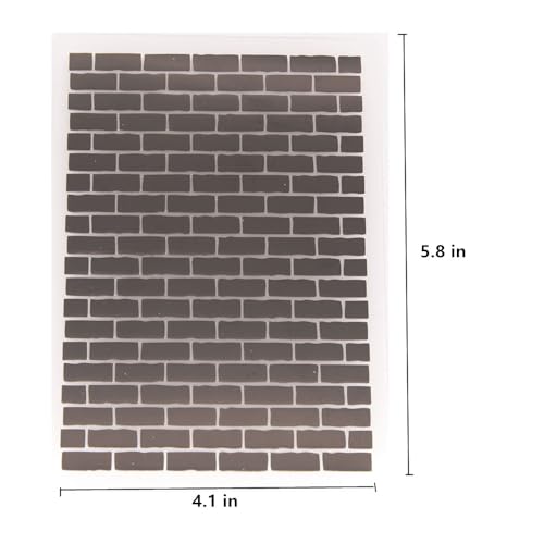 Brick Wall Background Pattern Plastic Embossing Folder, 3D Textured Impressions Irregular Net Background Embossing Folder Template for Card Making Scrapbooking Paper Craft Album Stamps DIY Décor - color: Brick Wall