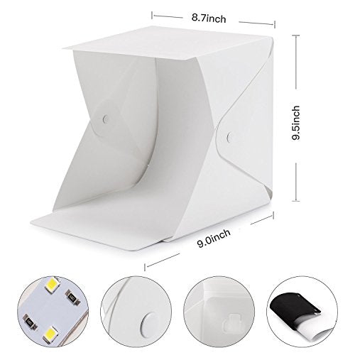 Folding Photo Studio Kit Box with LED Light for Photographing Shooting Tent for Small Size Itens
