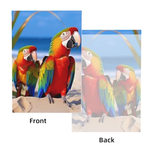 Beach Parrots Backdrop Background for Photography 5x7ft Photobooth Professional Photo Backdrop Curtains Video Photography Studio Photo Backgrounds Banner Booth Background Screen Parties - color: Beach Parrots