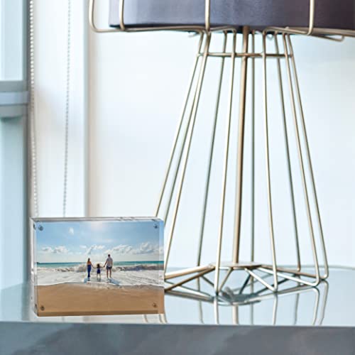 Mammoth DuraClear 4x6 Acrylic Picture Frame - Frameless & Thick Design - Ideal for Photos, Photo Cubes & Glass Picture Displays (5 Pack) - size: 4x6 Frame (5 Pack)