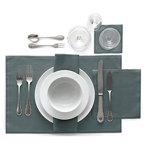 MY DRAP Linen Napkins Set of 20 - color: Intense Grey