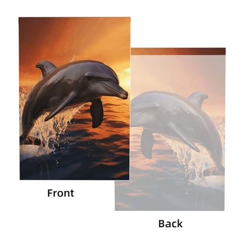Dusk Dolphin Backdrop Background for Photography 5x7ft Photobooth Professional Photo Backdrop Curtains Video Photography Studio Photo Backgrounds Banner Booth Background Screen Parties - color: Dusk Dolphin