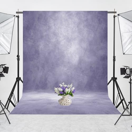Abstract Professional Photography Backdrop for Portrait Photo Props Booth Background Photoshoot Studio with Polyester Fabric Roller Pocket on Top(6x8ft,Light Purple,No Stand) - color: Light Purple, size: 6'x8'