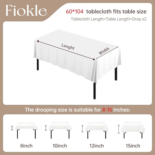 Linen Tablecloth with Decorative Woven Stripe, Spill & Wrinkle Resistant Table Cloth Rectangle Table, Farmhouse Tablecloths Textured Fabric for Dining,Kitchen,Everyday & Holiday Decor,60x104 - size: 60" x 104" (Rectangular)