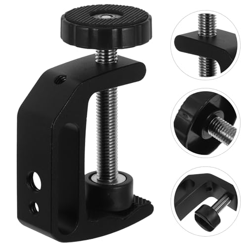 2pcs Aluminum C-clamp Table Mount Clamps Universal Desktop C Shaped Clips for Woodworking, Desk, and Photography Accessory Support