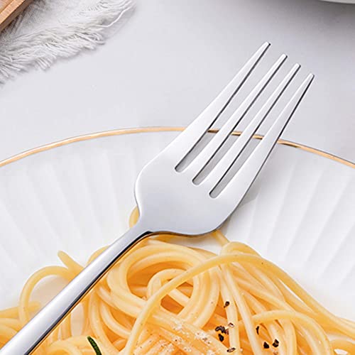 20 Piece Silverware Set,Stainless Steel Flatware Cutlery Set Service for 4 Including Forks Spoons Knives,Kitchen Utensil Set,Tableware for Home and Restaurant, Dishwasher Safe - color: Silver, size: 20-Piece