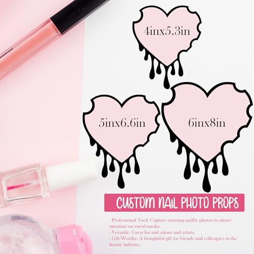 Custom Nail Photo Props, Acrylic Nail Picture Props Personalized Logo Nail Tech Decor Plate Nailfie Disk with Social Media Salon Nail Display Stand Nail Polish Display Gifts for Nail Artist - color: Design 4