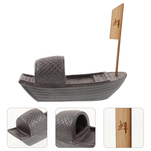 Healifty Decorative Sushi Plate Ornament Miniature Boat Cold Dish Boat Decor Japanese Sashimi Serving Platter for Seafood Presentation and Food Photography