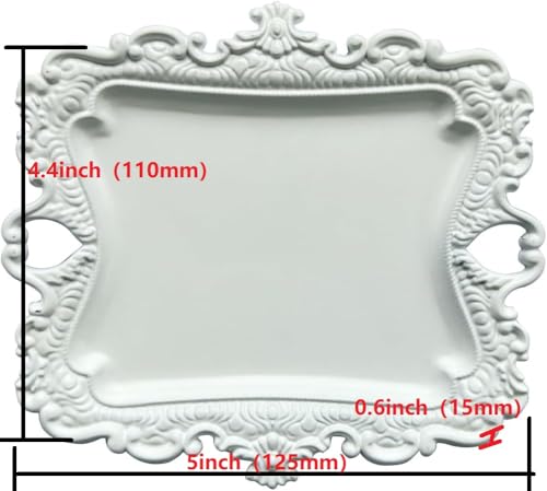 khtumeware 1 Pack Jewelry Dish White Jewelry Trays ideal for holding jewelry rings and small trinkets. - color: White