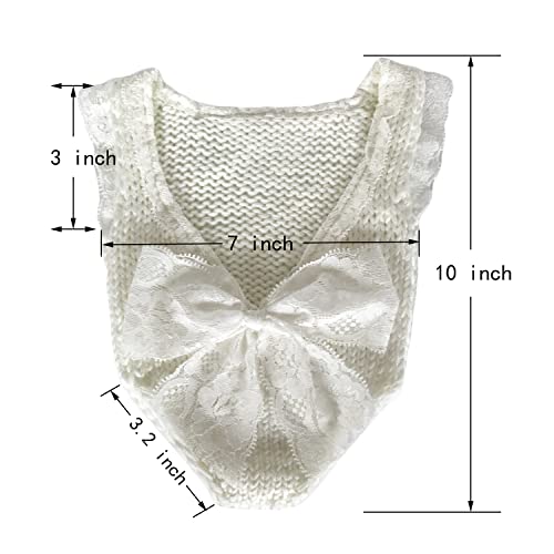 Zeroest Baby Girls' Baby Photography Props Photo Shoot Outfits Newborn Crochet Costume Knitted Clothes Rompers - color: White