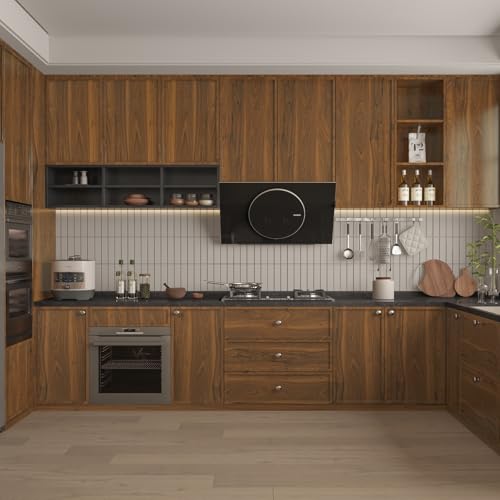 Decoroom Wood Grain Contact Paper Peel and Stick, Thicken Vintage Wood Contact Paper for Cabinets Furniture, Natural Wood Wallpaper Self-Adhesive Removable Waterproof Vinyl Film 23.6 in X 118.1 in - color: Brown, size: 23.6" x 118"