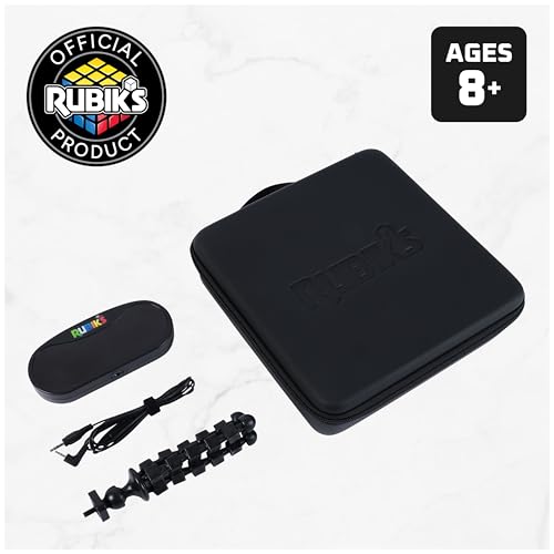 Rubik’s Cube, Mini Timer Display & Stand, Includes Case, Clear Display Device & Adjustable Stand for At-Home Speedcubing Practice, Brain Teaser Puzzle for Adults, Fidget Toy for Kids, Ages 8 & Up - color: Rubiks Mini Timer Stand, Includes Case