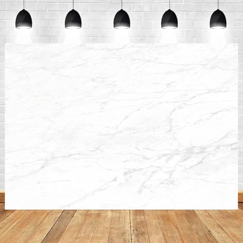 5x3ft White Marble Backdrop Photography Background for Photoshoot Party Event Studio Props Decor Wedding Banner - color: Color 19, size: 5x3ft