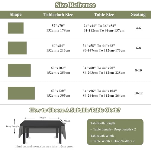 VClife Vintage Floral Butterfly Pattern Tablecloth, Linen Textured Rectangle Table Cover, Shabby Chic Botanical Design for Dining Table, Decorative Fabric Furniture Protector for 8-10 Seaters 60"x102" - color: Butterfly and Flowers, size: 102" x 60" (Rect