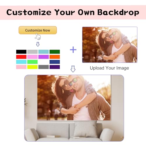 10x12ft Custom Backdrop Personalized Photo Backdrop Customized Backdrop with Picture Logo Customize Vinyl Banner for Photography, Gift for Birthday Graduation Christmas Prom Wedding Party - size: 10x12ft/120x144in
