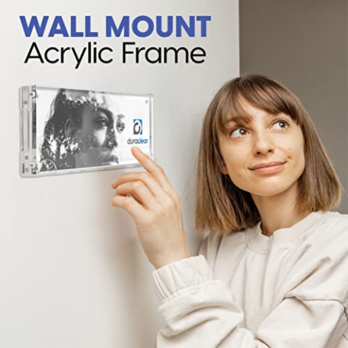 Mammoth DuraClear Wall Mount Kit for 4x10 Acrylic Picture Frames, Hardware Installation Kit and Double Sided Tape Inclusive (Landscape Orientation) - size: 4x10 Wall Mount Kit