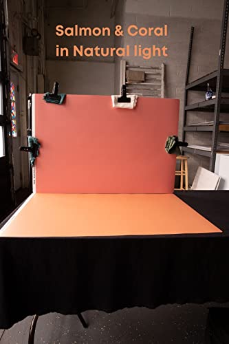 Bessie Bakes Grapefruit & Coral Solid Color Roll-Up 2 Feet x 3 Feet Photography Backdrops 3 Pack - color: Salmon, Mango, Coral
