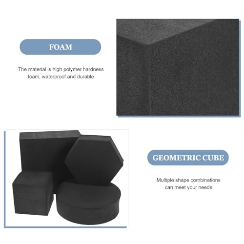PRETYZOOM Geometric Cube Photo Props Set 1.96 Inch Foam Blocks for Jewelry Cosmetics Product Photography Display and Event Decoration