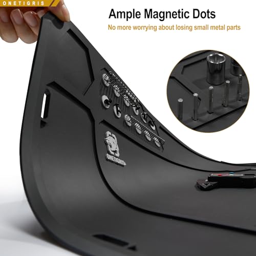 OneTigris Gun Clean Mat Magnectic for Table, Extra Large 48"x16" Anti-Slip Rubberized Repair Mat for Gun Parts, Protects Work Surface from Solvents and Oils - color: black