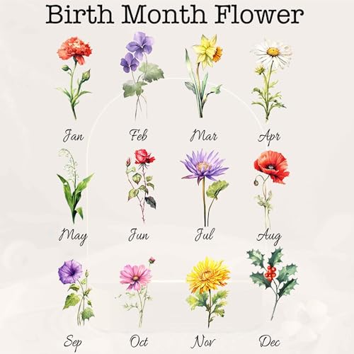 Personalized Mum's Garden Night Light, Custom Birth Month Flower with Kids Names LED Night Light, Grandma Garden Lamp, Family Birth Flower Keepsake, Mothers Day Gift - color: Style 7
