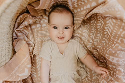 Mini Wander Swaddles for Newborns Muslin Swaddle Blankets - Breathable Soft Gender Neutral Receiving Blanket Baby Essentials | 47 x 47 Cotton - (Tapestry (Maple Sugar) - color: Tapestry (Maple Sugar)