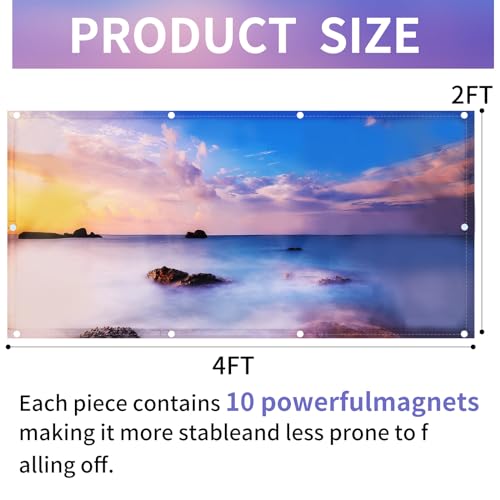 Torixqi 4 Pcs Fluorescent Light Covers - Light Covers for Ceiling Lights Classroom, Magnetic Light Filters for Office, Hospitals, Home 4 x 2 Feet (Sunset) - color: Sunset