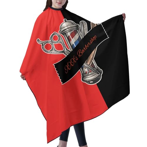 Custom Barber Cape Hairdresser Cape, Add Your Photo Text Logo Personalized Salon Cape for Men, Customized Hair Cutting Cape for Home Salon Barbershop - color: B-barber 1