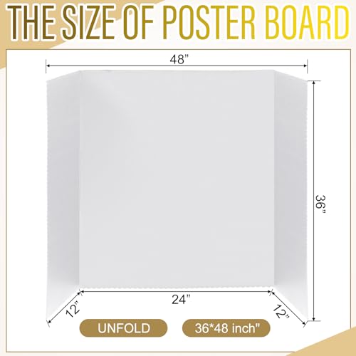 DIY Wedding Photo Trifold Display Boards 36" x 48" White Wedding Photo Board Display with Alphabet Stickers Picture Collage Board for Engagement Reception Bridal Shower Anniversary Party Decor - color: White, size: Wedding