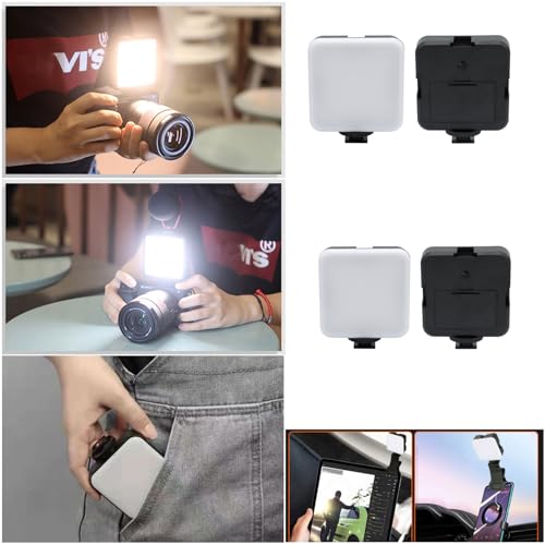 Selfie Light Clip Replacement LED Head 5600K White Lights 5W Mini Panel with 1/4'' Screw Socket for Portable Fill Light Attachement Camera DSLR Video Photo Phone Tablet Selfie Vlog Laptop