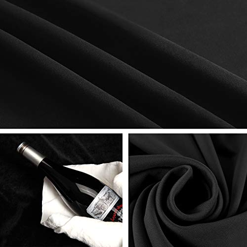 CPLIRIS 10x12ft Black Backdrop for Photography, Large Seamless Polyester Fabric Pure Black Photo Backdrop Curtain for Portrait Photoshoot Party Video - color: Black, size: 10x12ft