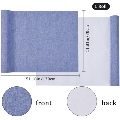 CRASPIRE 51 x 11.8 Book Cloth Blue for Books Binding Fabric Surface Paper Backed Bookcover Densely Woven Cloth Books Album Scrapbooking Archival DIY Covering Protector Bookbinding Supplies - color: Cornflower Blue