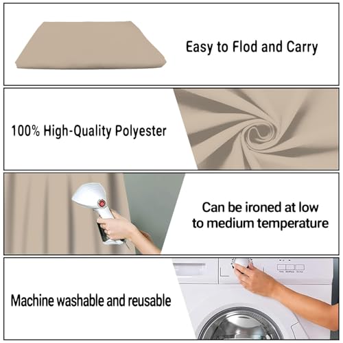 Beige Backdrop for Photography 6x9ft Zoom Screen Meeting, Game Live Studio Shooting Props High Density Fabric - color: Beige, size: 6X9ft