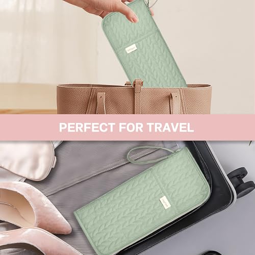 KarSyon Hot Tools Organizer Heat Resistant Mat Case Hair Tools Holder Travel Bag Portable Hair Styling Tools Cover Pouch for Curling Iron,Flat Iron,Hair Straightener (Sage Green) - color: Sage Green