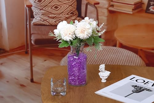 LAIDANLA 500PCS Purple Acrylic Gems Vase Fillers Fake Ice Cubes Plastic Diamonds Fake Crushed Rocks for Centerpiece DIY Party Table Scatter Prop Wedding Decoration Accessories - color: Purple