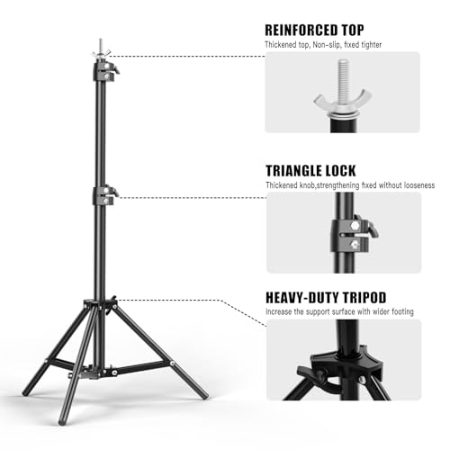 BEIYANG 6.5x10 FT Backdrop Stand, Adjustable Photo Background Stand Support kit with Carry Bag for Parties, Decoration, Wedding, Photo Video Studio Shooting - size: 6.5x10FT