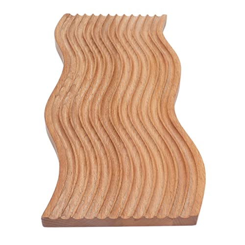 Wooden Bread Dessert Tray, Natural Beech Wood Multifunction Serving Tray, Geometric Design Bread and Dessert Plate for Home Kitchen, Parties, and Food Photography (Water Ripple) - size: 15.7" x 7.1" x 1.2"