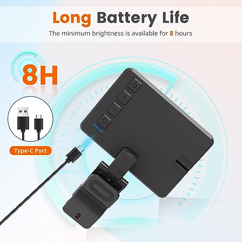 UBeesize Selfie Light with Memory Function, Rechargeable Phone Light for Pictures, iPhone, iPad, Laptop, Monitor, Clip-on Video Light with 3 Light Modes for Live Stream, TikTok, Zoom Calls, Makeup - style: Square Light-1