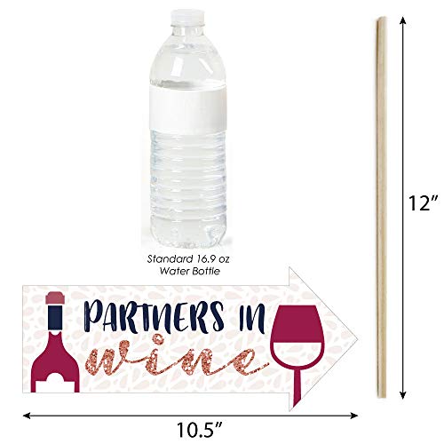 Big Dot of Happiness Funny Vino Before Vows - Winery Bridal Shower or Bachelorette Party Photo Booth Props Kit - 10 Piece - color: Vino