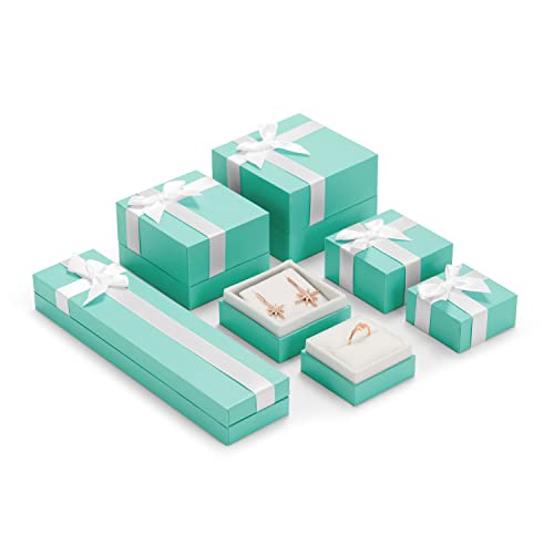 Oirlv Velvet Ring Box Bow-knot Wedding Jewelry Packaging Gift Box Showcase Display - size: Ring Box