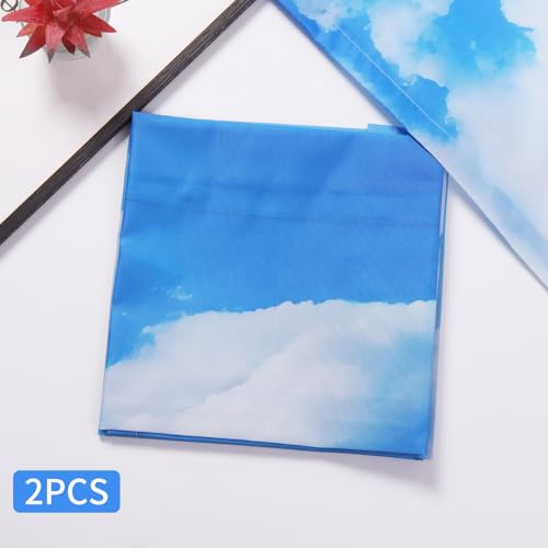 Torixqi 2pcs Fluorescent Light Covers - Light Covers for Ceiling Lights Classroom, Magnetic Light Filters for Office, Hospitals, Home 4 x 2 Feet (Blue sky and white clouds) - color: Blue sky and white clouds