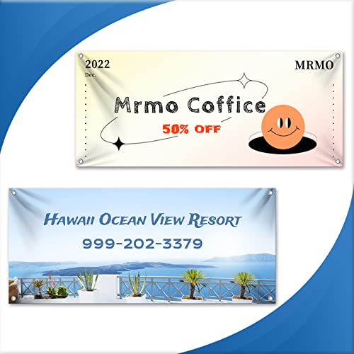 Custom Vinyl Banners and Signs Customize for Outdoor Indoor, Customize Photo Logo Text Banner Decoration Backdrop for Business Party Birthday Graduation Wedding Event (2'x4')