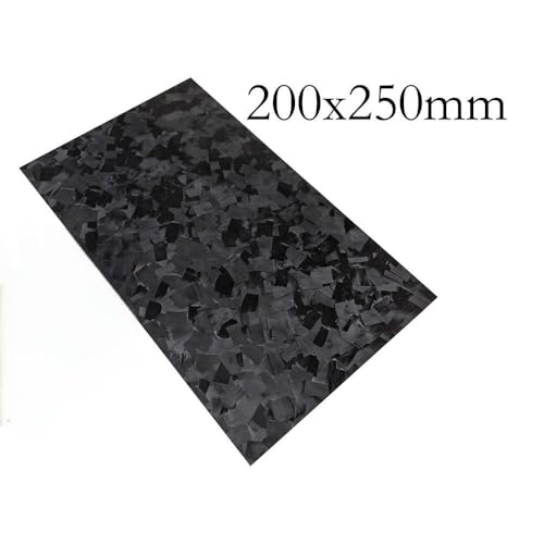 1pc 200x250mm Marble Texture Carbon Fiber Sheet, Glossy Forged Carbon Fiber Plate CFK Board(2.5x200x250mm)