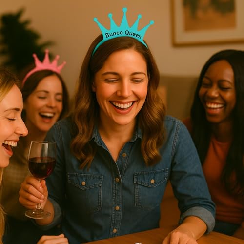 Bunco Queen Headband 3 Pack – Winner Prize, Hostess Gift, Game Night Favor for Women