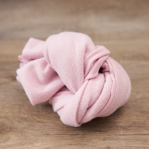 Zeroest Newborn Photography Wraps with Hat Baby Photo Outfit Girl Stretch Blanket Infant Boy Props for Baby Photo Shoot - color: Pink